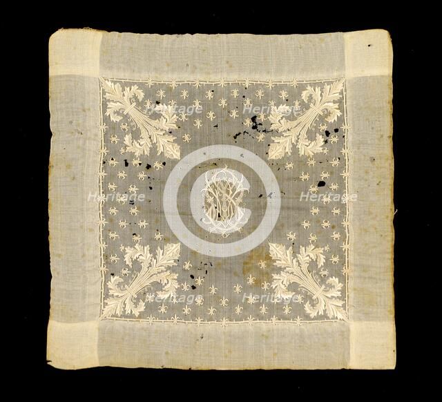 Wedding handkerchief, American, 1855. Creator: Unknown.