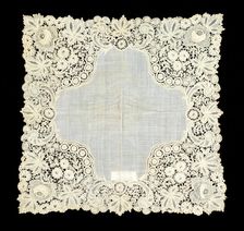Wedding handkerchief, Belgian, 1886. Creator: Unknown