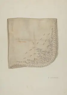 Wedding Handkerchief, c. 1939. Creator: Eleanor Gausser