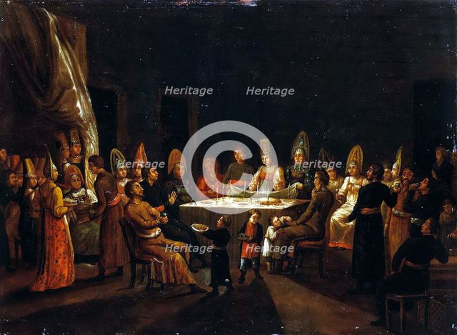 Wedding in a Merchant's House, First quarter of 19th cen.. Artist: Anonymous  