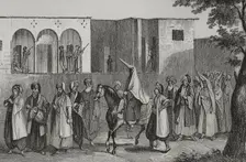 Wedding march to Mount Lebanon, 1840. Creator: Charles Nicolas Ransonnette