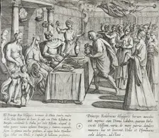 Wedding of the Prince Ruy Velazquez, Maternal Uncle of the Infantes, to Doña Lambra in Burgos, 1612. Creator: Antonio Tempesta