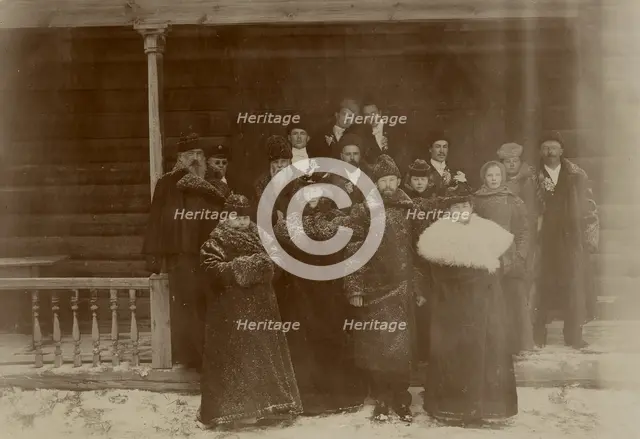 Wedding of Yudin L.G., son of G.V. Yudin, Krasnoyarsk merchant, wine merchant, gold miner, 1900. Creator: Unknown.