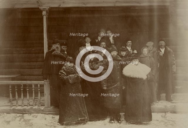 Wedding of Yudin L.G., son of G.V. Yudin, Krasnoyarsk merchant, wine merchant, gold miner, 1900. Creator: Unknown.