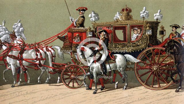 Wedding of Alfonso XII with Maria Cristina of Hapsburg, Alfonso XII, King of Spain (1857-1885).