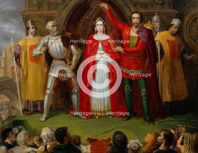 Wedding of King Alfred the Great of England, 1835. Creator: Sigmund Ferdinand von Perger.