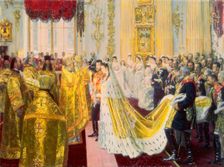 Wedding of Nicholas II and Grand Princess Alexandra Fyodorovna, 1895. Creator: Laurits Tuxen