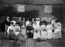 Wedding party, Hellidon, Northamptonshire, c1896-c1920. Artist: Alfred Newton & Sons