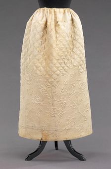 Wedding petticoat, American, fourth quarter 18th century. Creator: Unknown