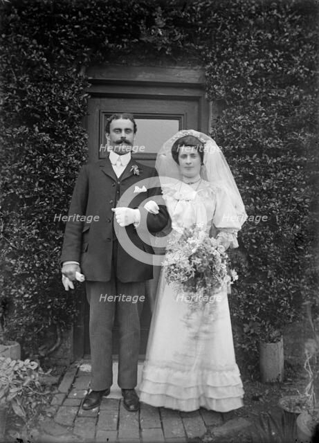 Wedding portrait, Hellidon, Northamptonshire, c1896-c1920. Artist: A Newton