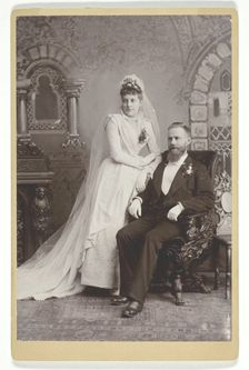 Wedding Portrait, late 19th century. Creators: Lewis M. Melander, L. Melander & Bro, Silas Peter Melander