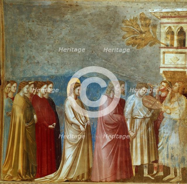 Wedding Procession (From the cycles of The Life of the Blessed Virgin Mary), 1304-1306. Creator: Giotto di Bondone (1266-1377).