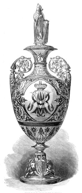 Wedding presents from the Queen to the Princess of Wales: silver vase..., 1864. Creator: Unknown.