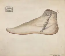 Wedding Shoe, c. 1937. Creator: Edna C. Rex