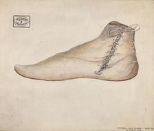 Wedding Shoe, c. 1937. Creator: Edna C. Rex
