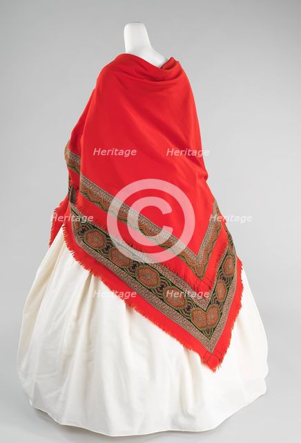 Wedding shawl, American, 1866. Creator: Unknown.