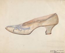 Wedding Slippers, 1935/1942. Creator: Edna C. Rex