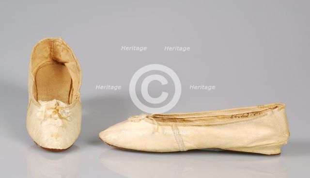 Wedding slippers, American, 1810-19. Creator: Unknown.
