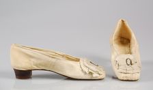 Wedding slippers, American, 1855-65. Creator: Unknown