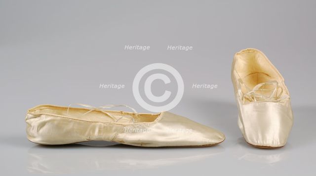 Wedding slippers, American, 1856. Creator: Unknown.