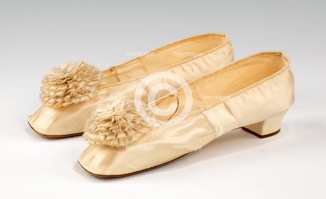 Wedding slippers, American, 1864. Creator: Unknown.