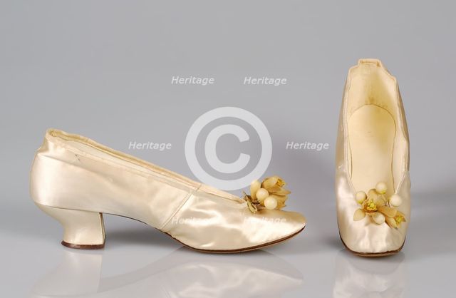 Wedding slippers, American, 1886. Creator: Unknown.