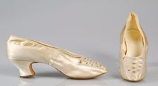 Wedding slippers, possibly American, ca. 1875. Creator: Unknown