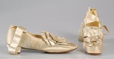 Wedding slippers, probably American, 1867-75. Creator: Unknown