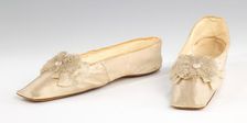 Wedding slippers, probably French, 1835-45. Creator: Unknown