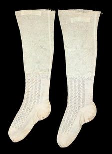 Wedding stockings, American, 1863. Creator: Unknown