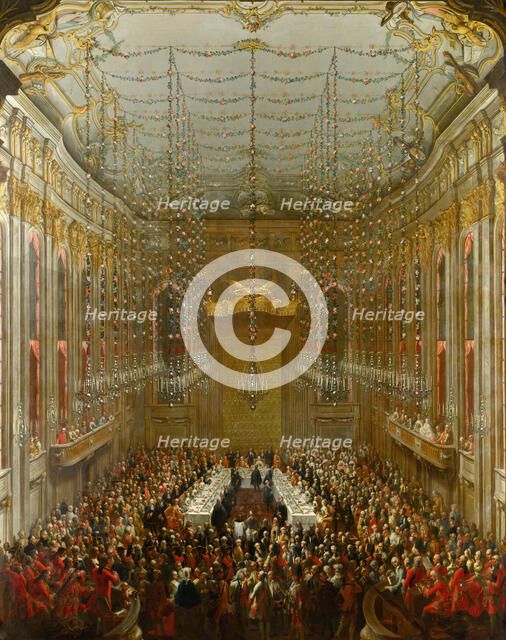 Wedding Supper in the Redoute Hall of the Vienna Hofburg, 1760, 1763.