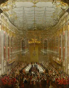 Wedding Supper in the Redoute Hall of the Vienna Hofburg, 1760, 1763