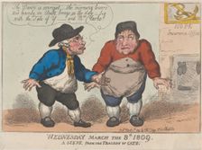 Wednesday March the 8th 1809, A Scene From The Tragedy of Cato, March 8, 1809., March 8, 1809. Creator: Thomas Rowlandson