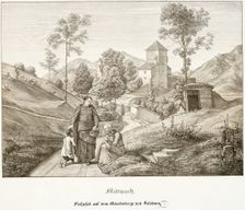 Wednesday: Footpath on the Mönchsberg Near Salzburg, 1823. Creator: Ferdinand Olivier