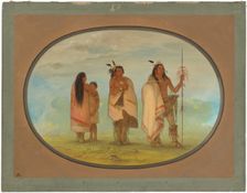 Weeco Chief, His Wife, and a Warrior, 1861/1869. Creator: George Catlin
