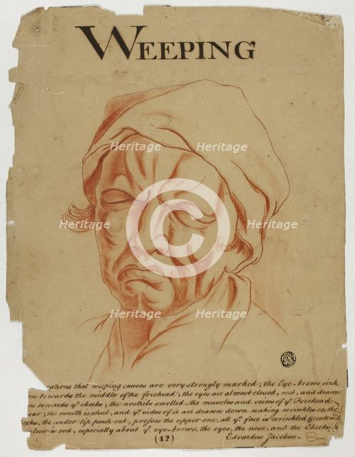 Weeping, after 1698. Creator: Eduardus Jacobus.