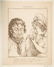 Weeping (Le Brun Travested, or Caricatures of the Passions), January 21, 1800. Creator: Thomas Rowlandson