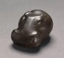 Weight in the Form of a Hippopotamus Head, c. 1540-1296 BC. Creator: Unknown