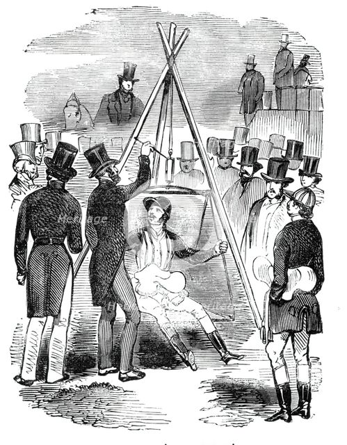 Weighing on the ground, 1844. Creator: Unknown.