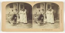 Weighing the Baby, 1892. Creator: BW Kilburn