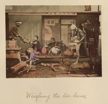 Weighing the Tea Leaves, about 1873-1883. Creator: Shinichi Suzuki I