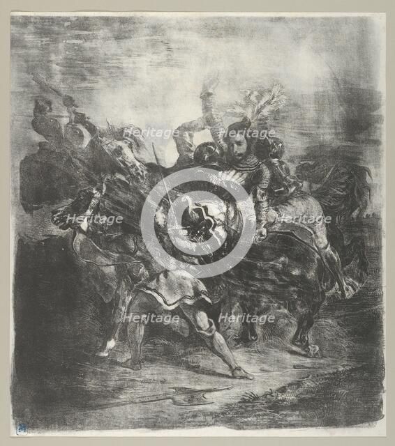 Weislingen attacked by Goetz's Men, 1836-43., 1836-43. Creator: Eugene Delacroix.