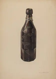 Weiss Beer Bottle, 1939. Creator: Herman O. Stroh