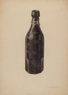 Weiss Beer Bottle, 1939. Creator: Herman O. Stroh