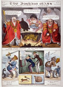 Weird sisters, preparing for the royal visit 1830. Artist: Robert Seymour