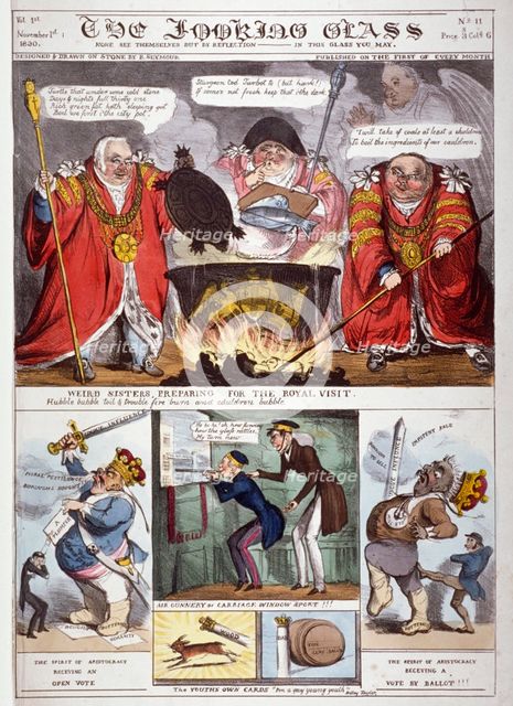 'Weird sisters, preparing for the royal visit', 1830. Artist: Robert Seymour