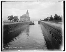 Weitzle i.e. Weitzel Lock, Sault Ste. Marie, between 1890 and 1899. Creator: Unknown