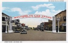 Welcome to Las Vegas sign, Las Vegas, Nevada, USA, 1930