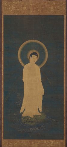 Welcoming Descent of Amida Buddha (Raigo), about 1270—1333. Creator: Unknown