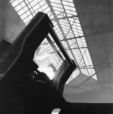 Welder working at the Landsverk factory, Landskrona, Sweden, 1957